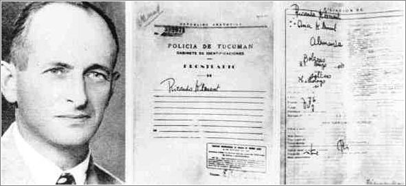 False identification papers used by Adolf Eichmann while he was living in Argentina under the assumed name Ricardo Klement.